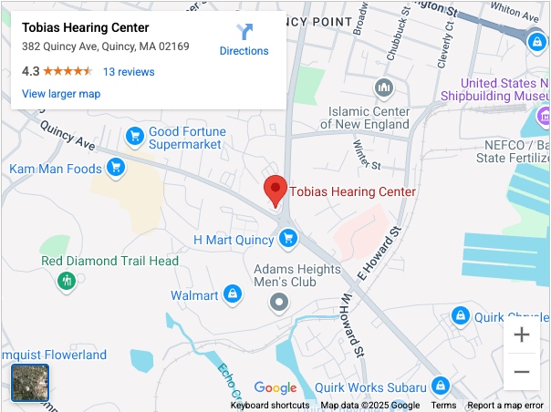 A map of Tobias Hearing Center desktop