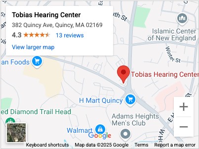A map of Tobias Hearing Center mobile